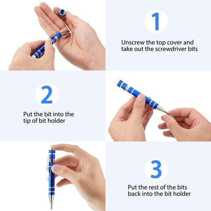 Lighteme 8 in 1 mini pen screwdriver