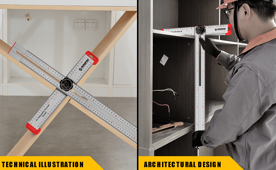 Lighteme Universal T-Shaped Angle Ruler