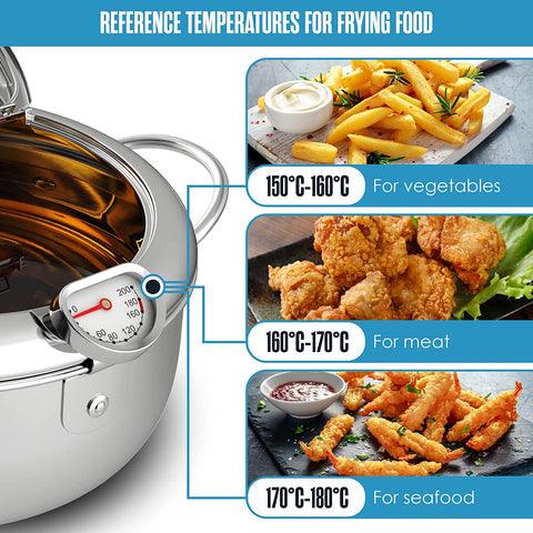 Lighteme Deep Frying Pot with Precision Thermometer