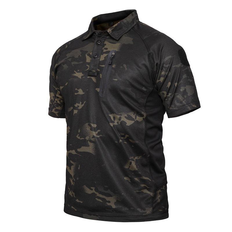 Lighteme Men's Short Sleeve Quick Dry Battle Top kahki