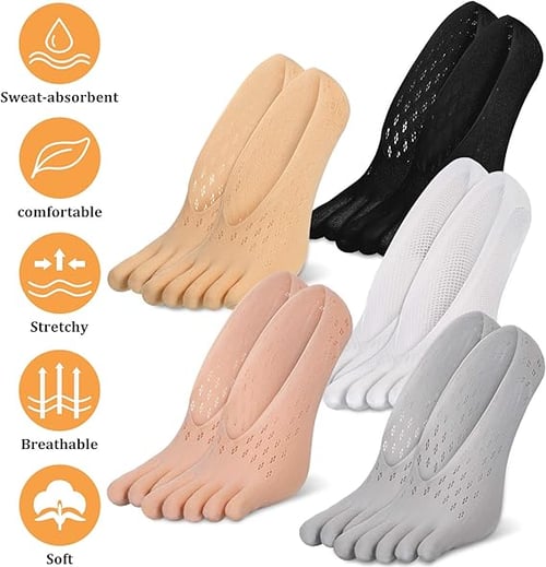 Lighteme Ultra-Thin Five-Toe Breathable Socks | Set of 5 Pairs