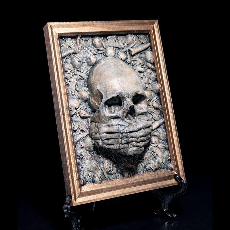 Lighteme 3D Halloween Three Wise Skulls Framed Picture