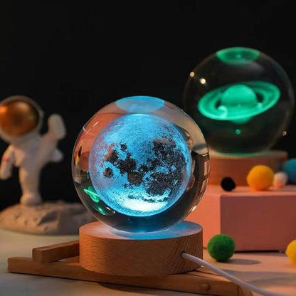 Lighteme 3D glowing crystal globe - a night light like no other!