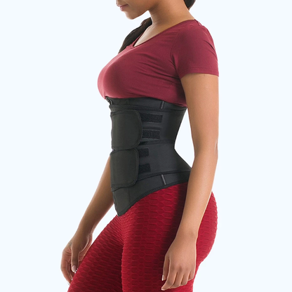 Lighteme Premium Waist Trainer - Double Compression Velcro Straps and Supportive Zipper!