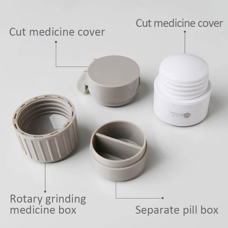 Lighteme Portable medicine cutter, multifunctional medicine storage box