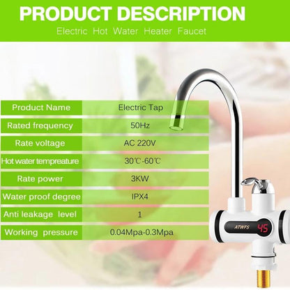 Lighteme Instant hot water kitchen tap