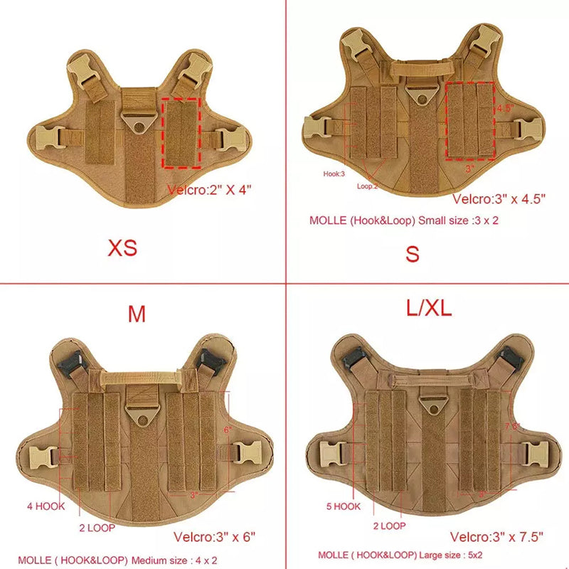 Lighteme Adjustable German Shepherd Tactical Dog Harness Vest With Handle Clearance