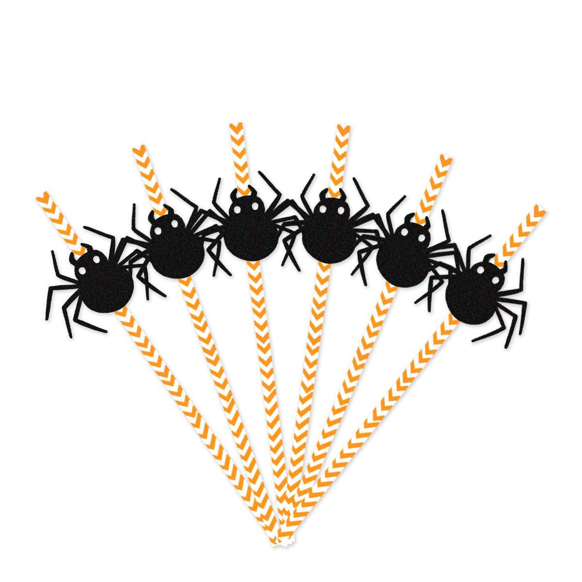 Lighteme 24pc Halloween Horror Paper Straws