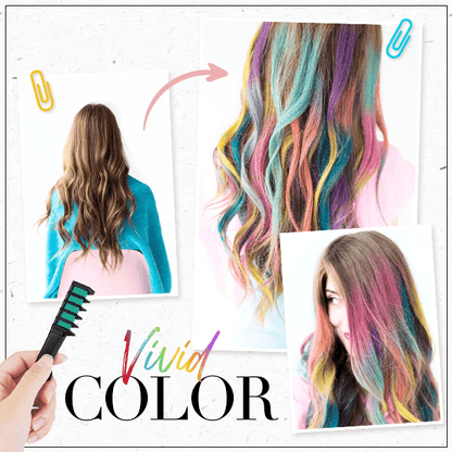 Lighteme Temporary Hair Coloring Chalk Comb | Set of 10 Colors