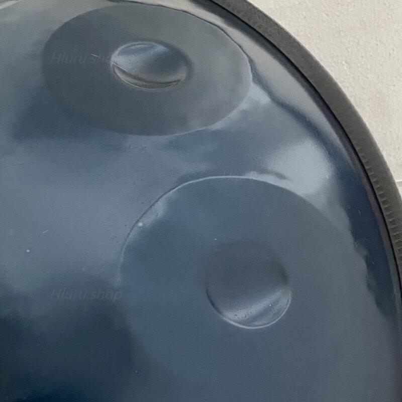 MiSoundofNature individuelle Handpan-Trommel, 22 Zoll, 9/9+2 Töne, F3, dorische Tonleiter, Schlaginstrument aus Edelstahl/nitriertem Stahl, erhältlich in 432 Hz und 440 Hz 