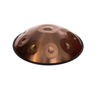 MiSoundofNature Customized Handpan Drum 22 Inch 10/10+2 Notes F3 Low Pygmy Scale Stainless Steel/Nitrided Steel Percussion Instrument, Available in 432 Hz and 440 Hz