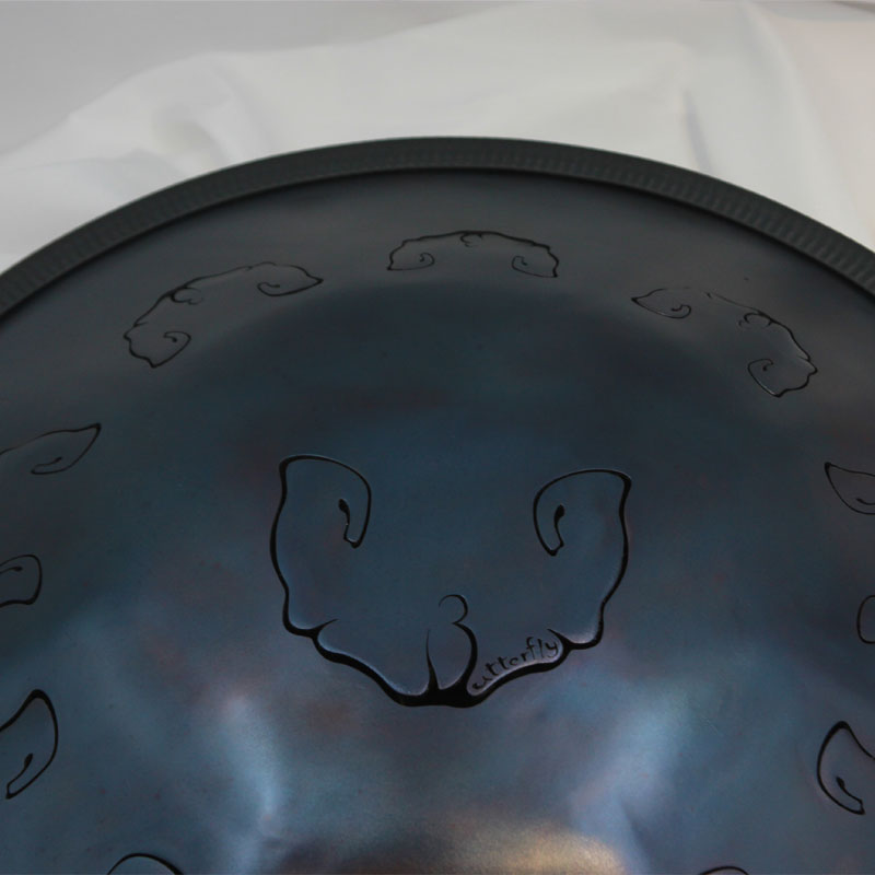 Lighteme 20 Zoll Butterfly Drum - E Äolische Stahlzungen-Handpan