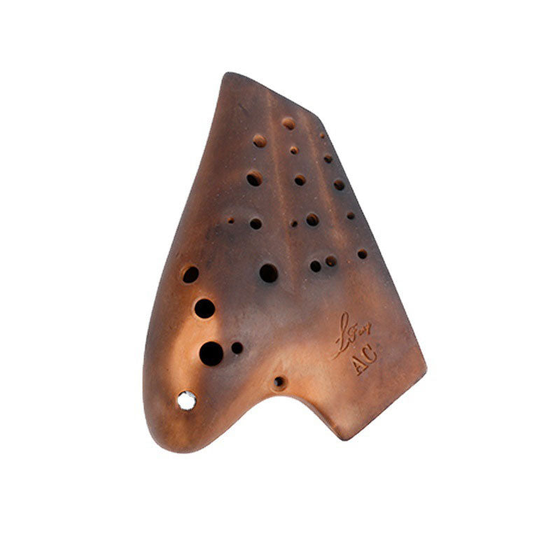 Lighteme Classic Solid Color Triple Chamber Ocarina Natural Matte Alto C Clay Ocarina Instrument