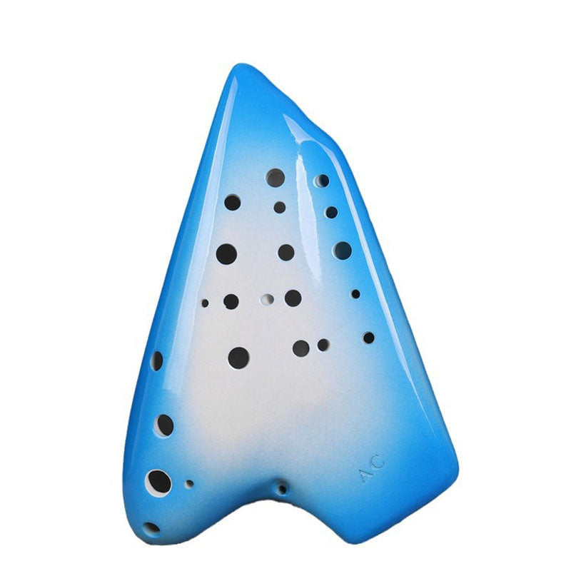 Lighteme Classic Solid Color Triple Chamber Ocarina Natural Matte Alto C Clay Ocarina Instrument