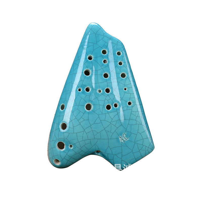 Lighteme Classic Solid Color Triple Chamber Ocarina Natural Matte Alto C Clay Ocarina Instrument