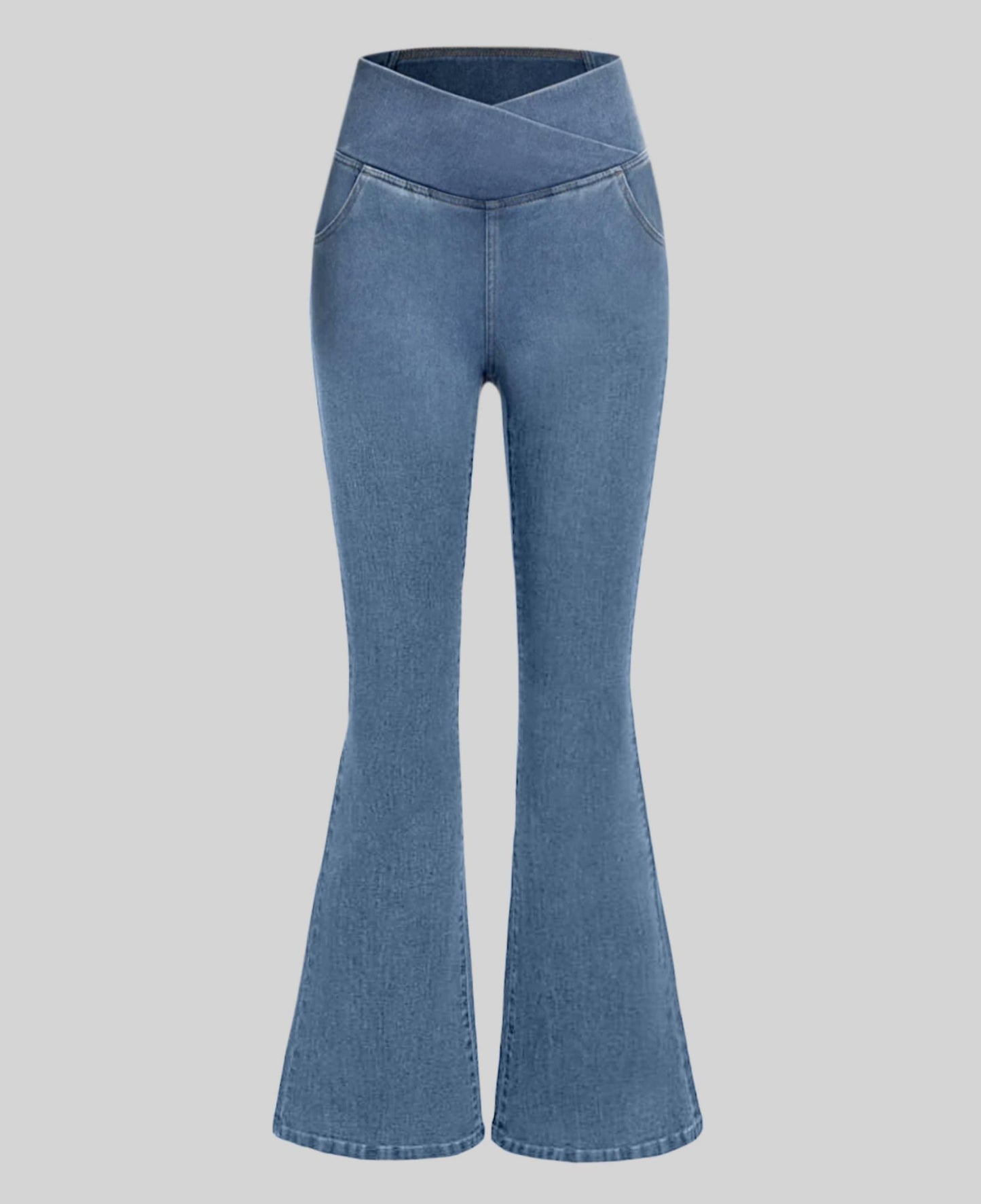 Lighteme High-waisted crossover jeans