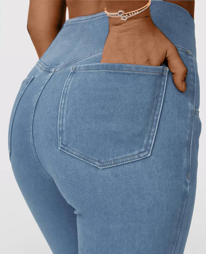 Lighteme High-waisted crossover jeans