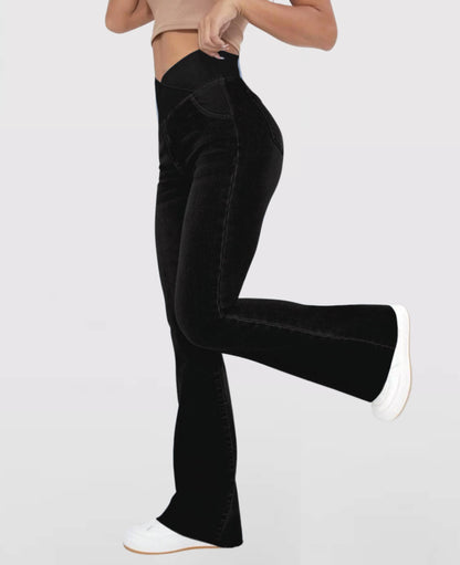 Lighteme High-waisted crossover jeans