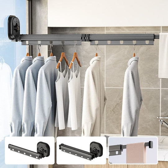 Lighteme Suction Cup Clothes Hanger Rack