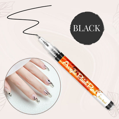 Lighteme Nail Pen - Ultra-thin curved manicure felt tip pen