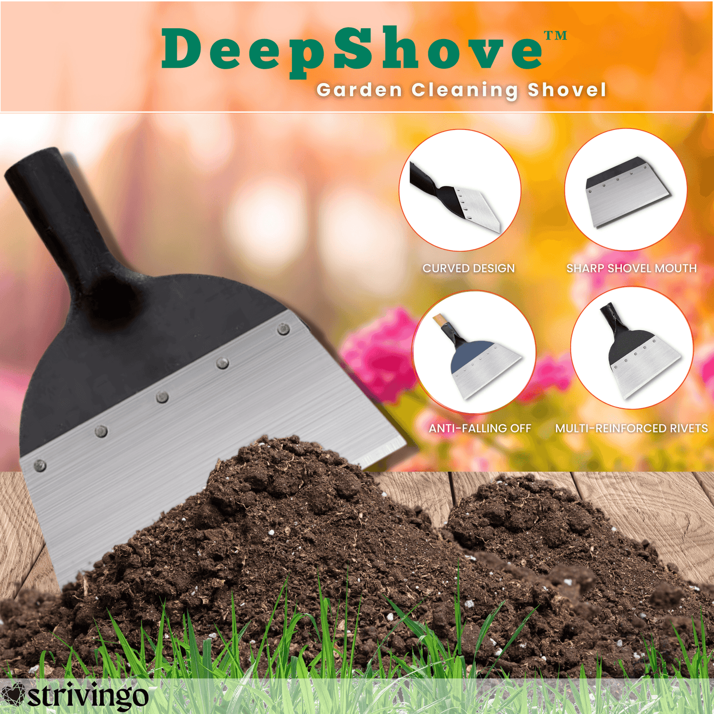 Lighteme Garden Cleaning Shovel Head