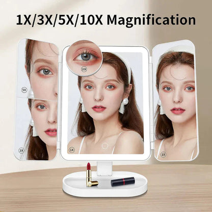 Lighteme Tri-Fold LED Makeup Mirror