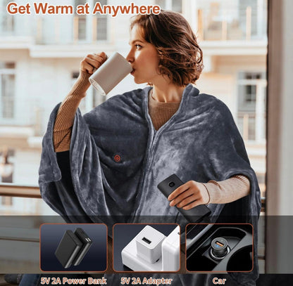 Lighteme Heated Blanket Scarf USB charging