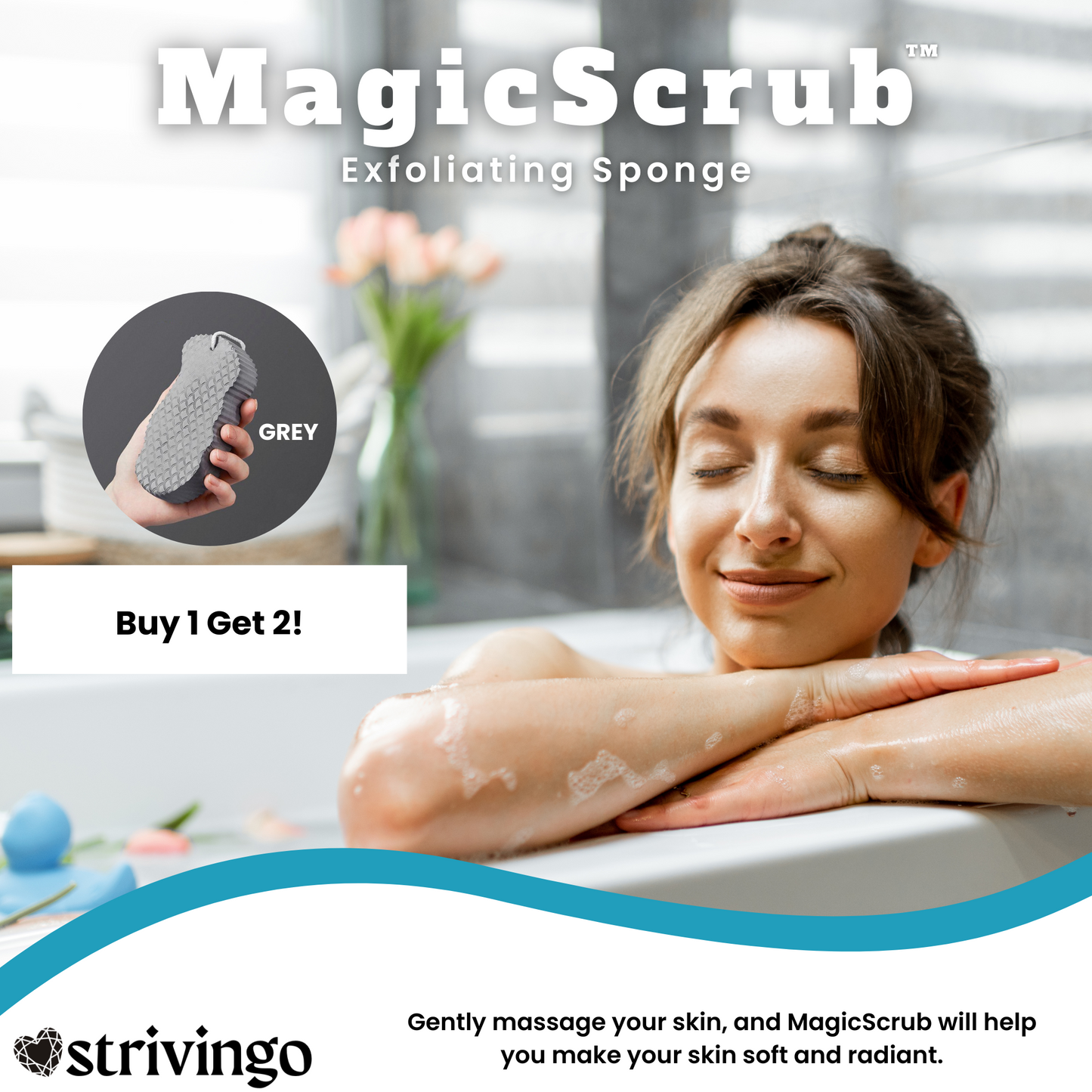 BUY 1 GET 2! Lighteme Magic Scrub Exfoliating Sponge