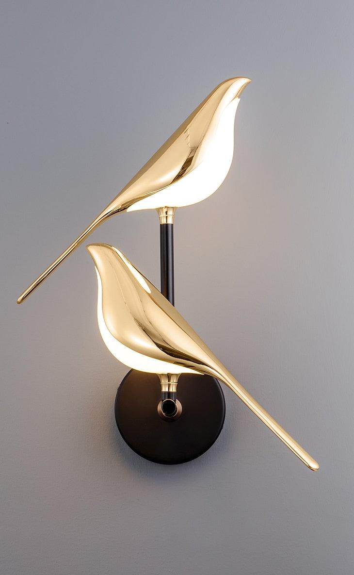 Lighteme Modern wall light in the shape of birds