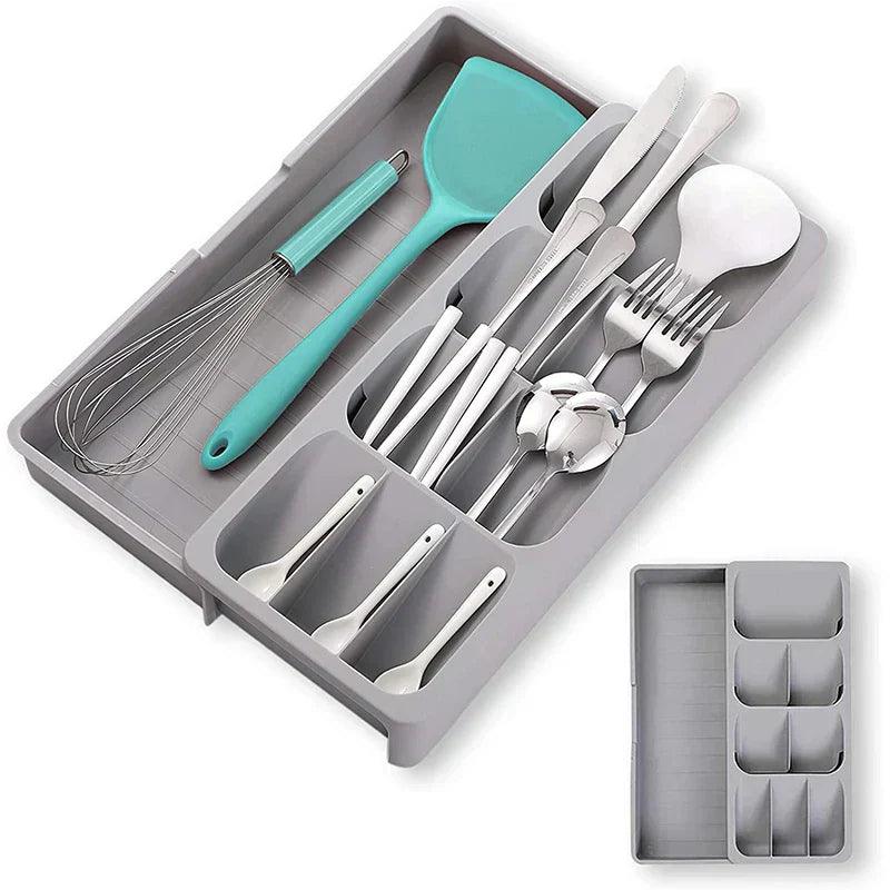 Lighteme ABS cutlery holder + cutlery set - Practical organization