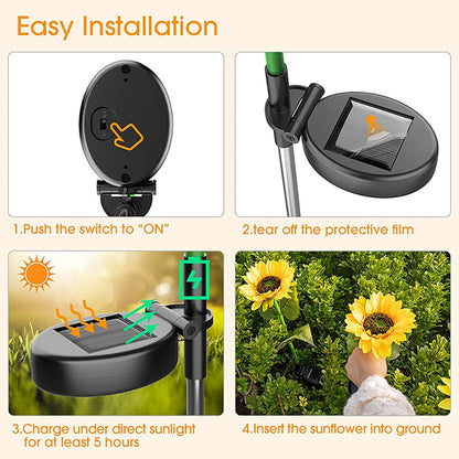 Lighteme Solar Sun flower Lights Make your garden more attractive