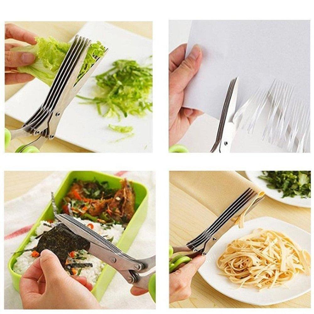 Lighteme 5 blades kitchen salad shears