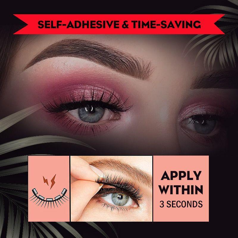 Lighteme Reusable Self-Adhesive Eyelashes for Instant Volume & Drama