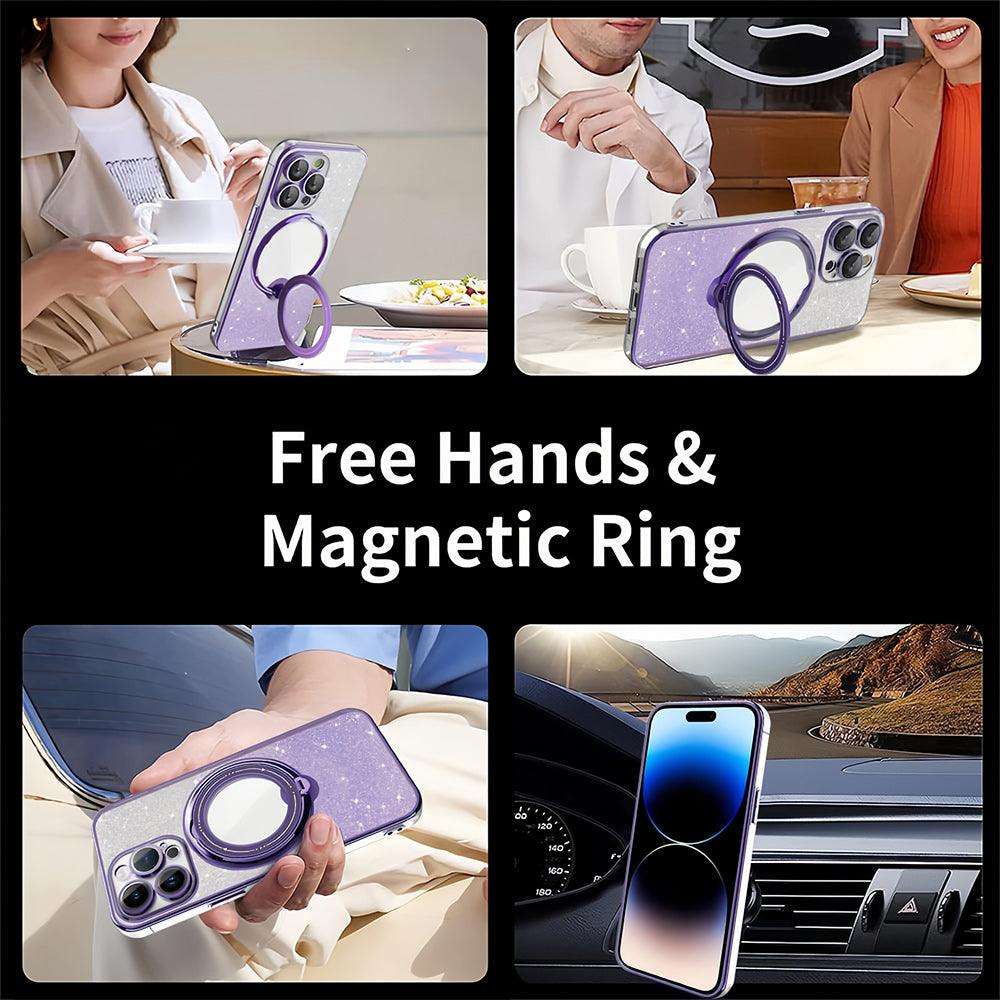 Lighteme Galvanized magnetic phone case with stand