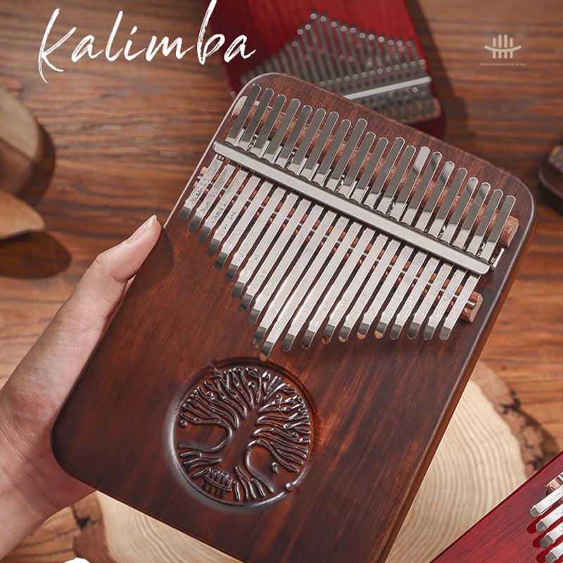 Hluru EQ 17 Key Kalimba Thumb Piano Black Walnut Kalimba