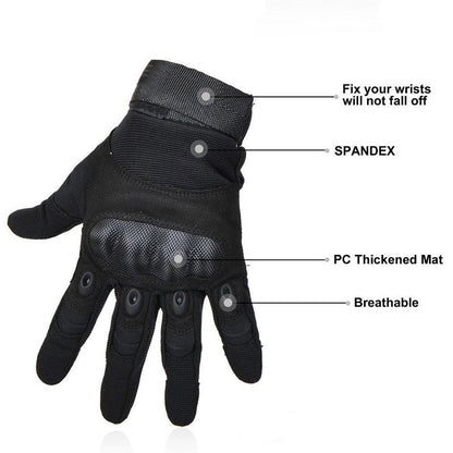 Full Finger Carbon Hard Knuckle Gloves.