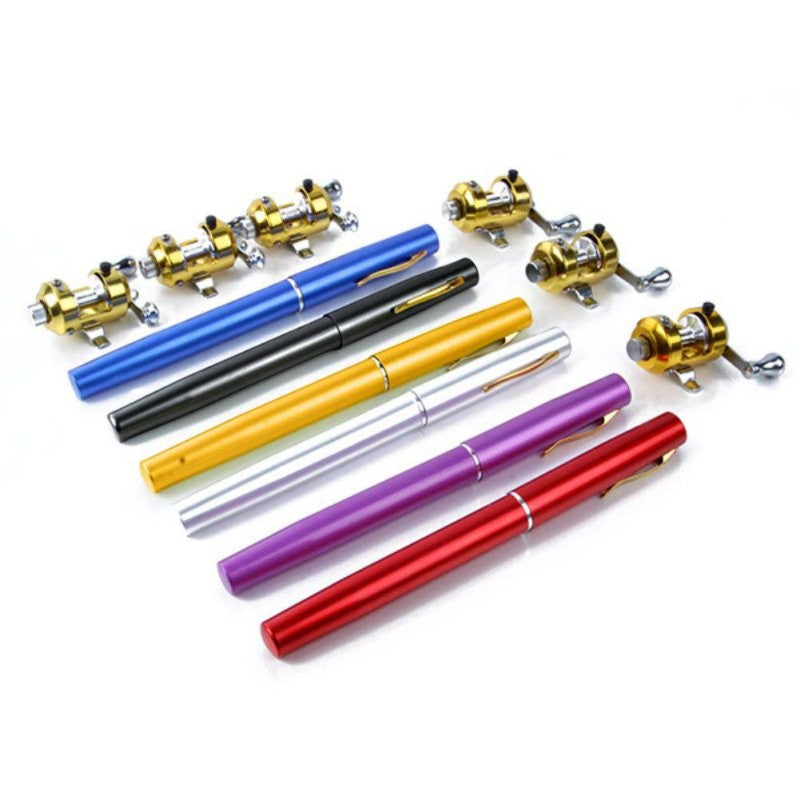 Lighteme Mini Telescopic Pocket Pen Fishing Rod + Reel