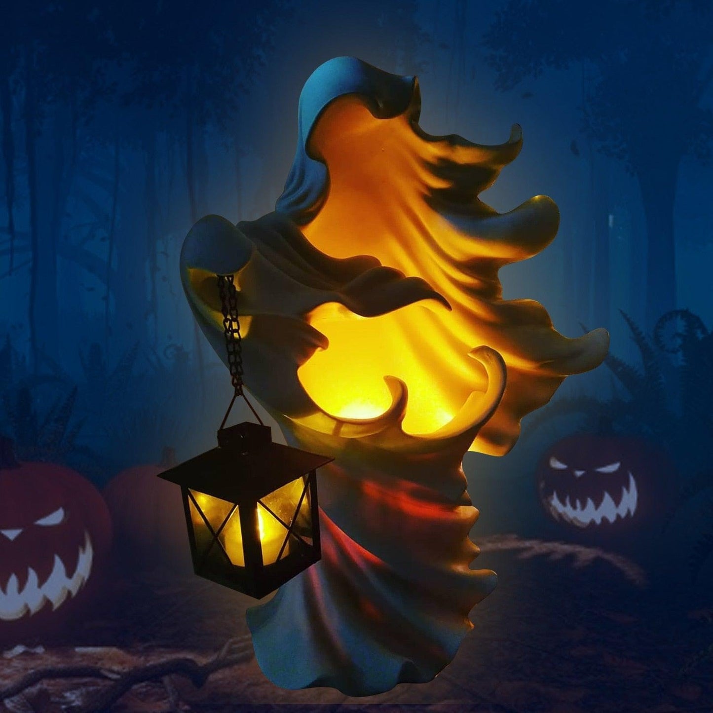 Lighteme Halloween Witch/Ghost Resin Statue