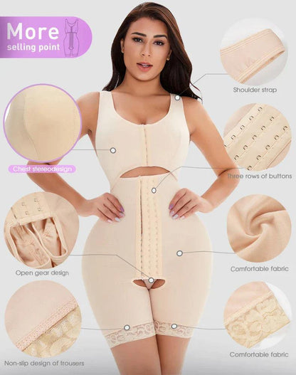 Lighteme Long Breasted Mesh Body Shaper