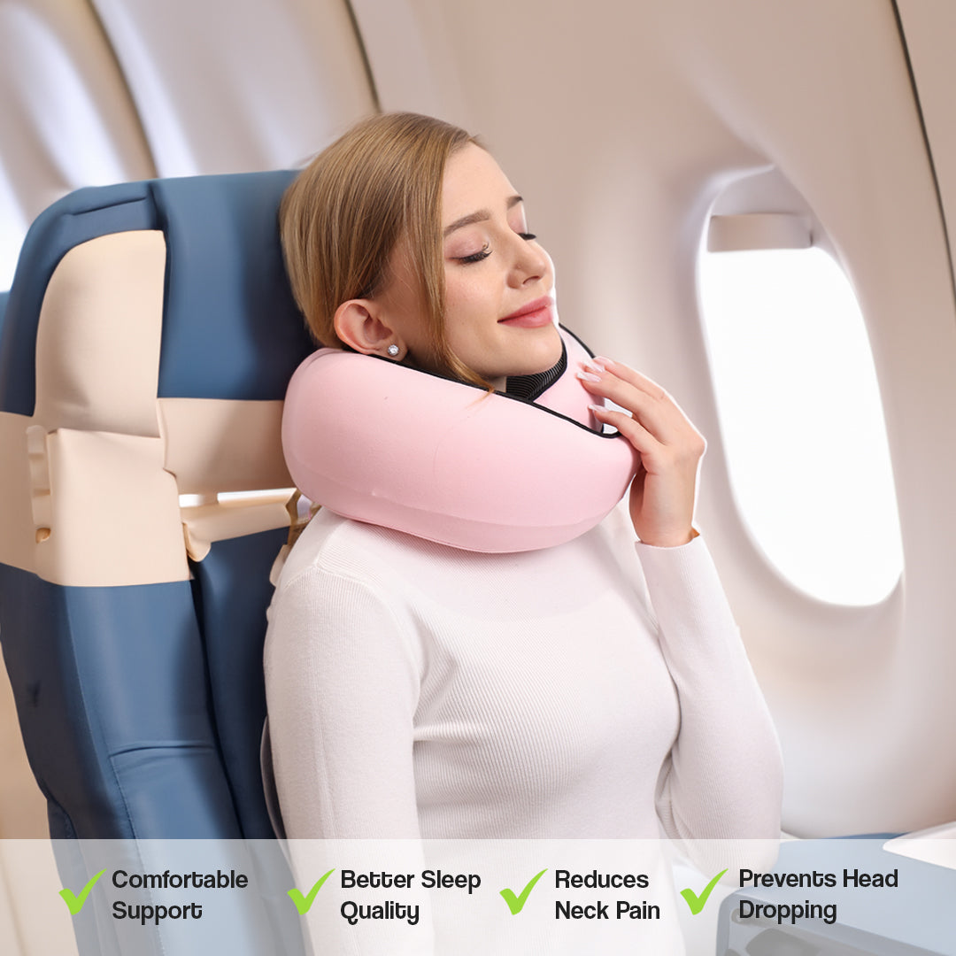 Lighteme ErgoComfort Travel Neck Pillow for Superior Support