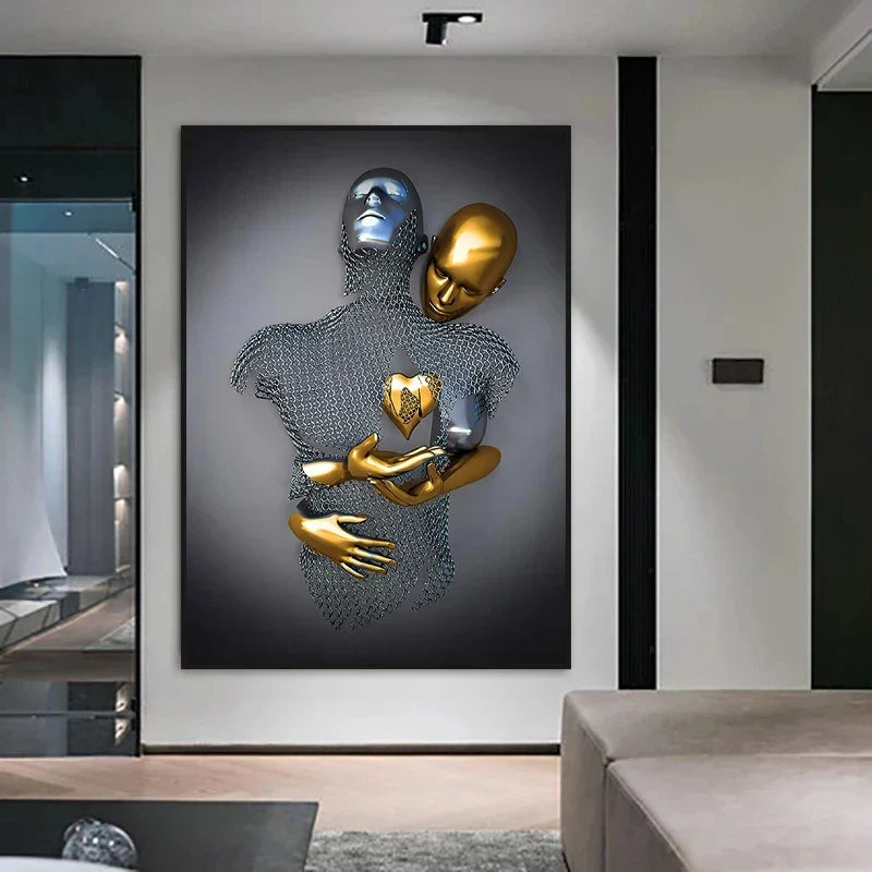 Lighteme Silver Canvas Paintings