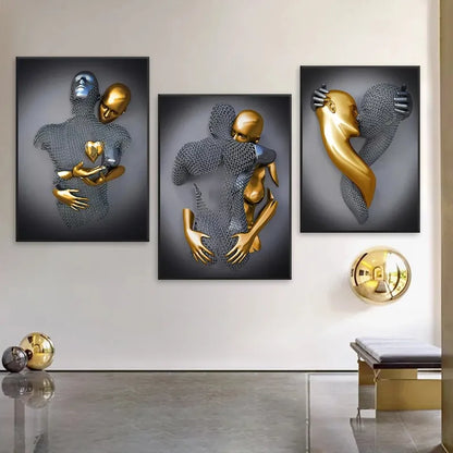 Lighteme Silver Canvas Paintings