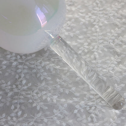 Lighteme Perlmuttfarbene Kristallschale mit Griff, Energietherapie, Chakra, Quarzkristall, Klangschalengriff, 432 Hz/440 Hz