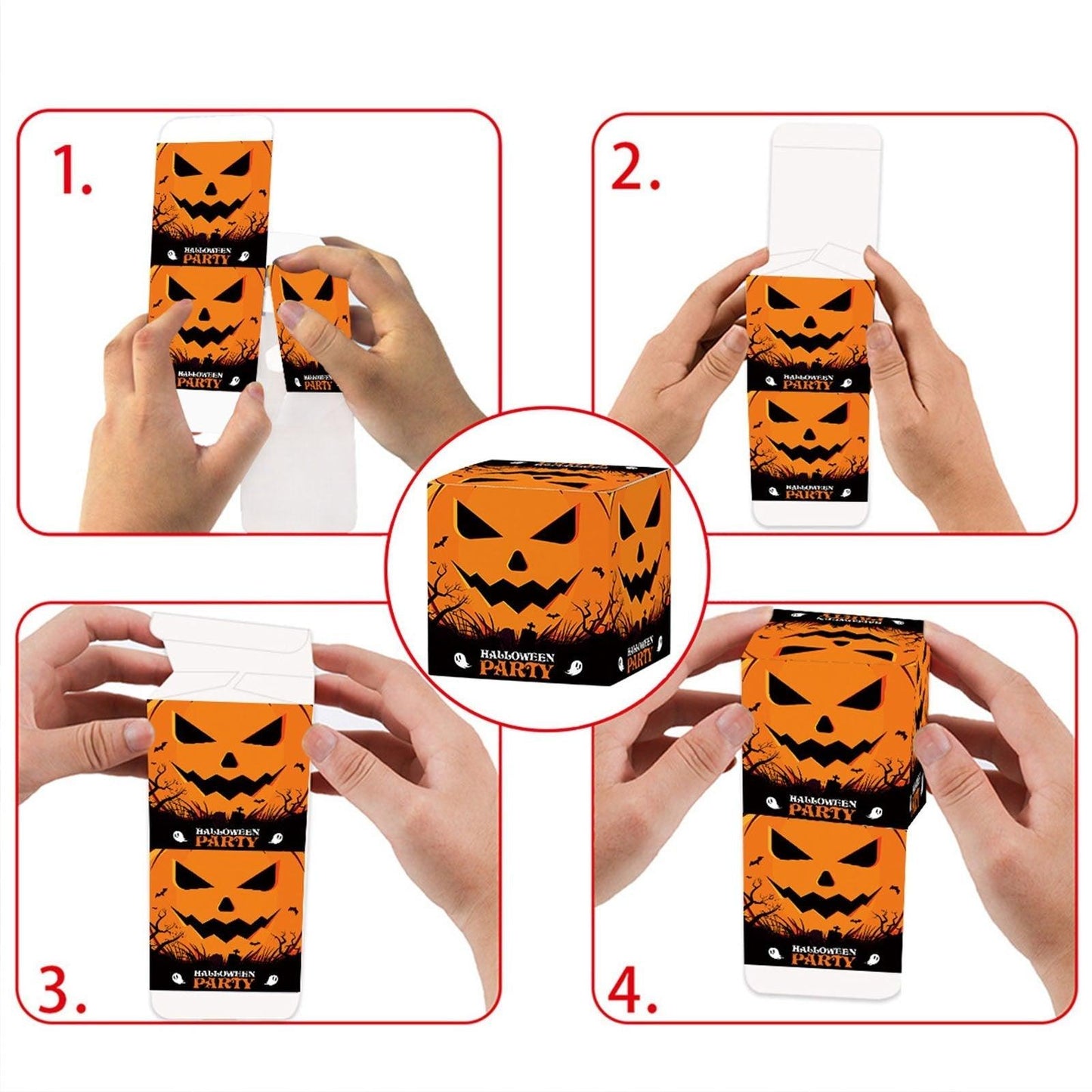 Lighteme 12pcs Halloween Gift Bags for Candy & Treat Packaging