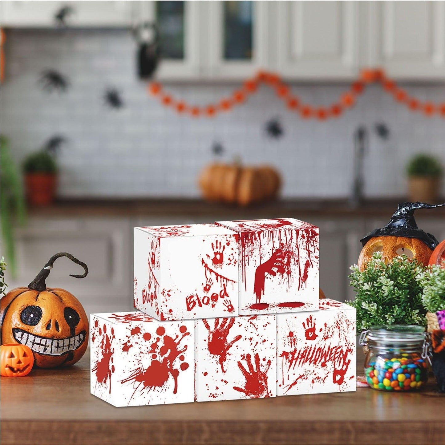 Lighteme 12pcs Halloween Gift Bags for Candy & Treat Packaging