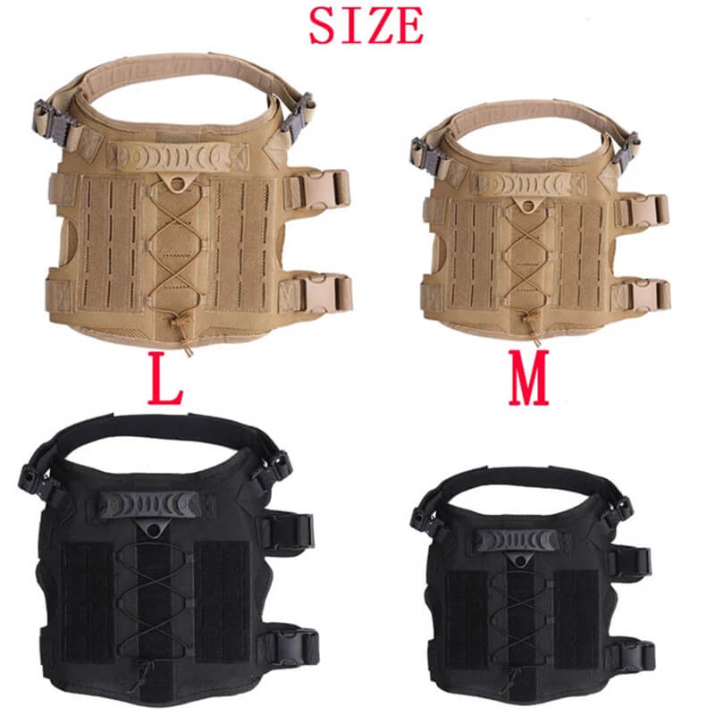 Lighteme Nylon Tactical Service Dog Harness Heavy Duty Dog Training No Pull Dog Harness Clearance