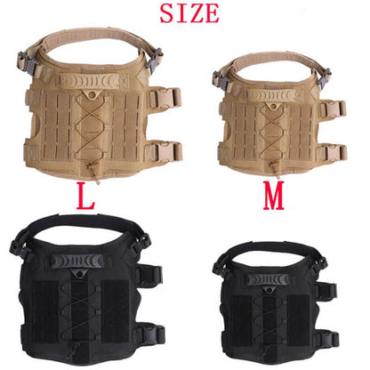 Lighteme Nylon Tactical Service Dog Harness Heavy Duty Dog Training No Pull Dog Harness Clearance