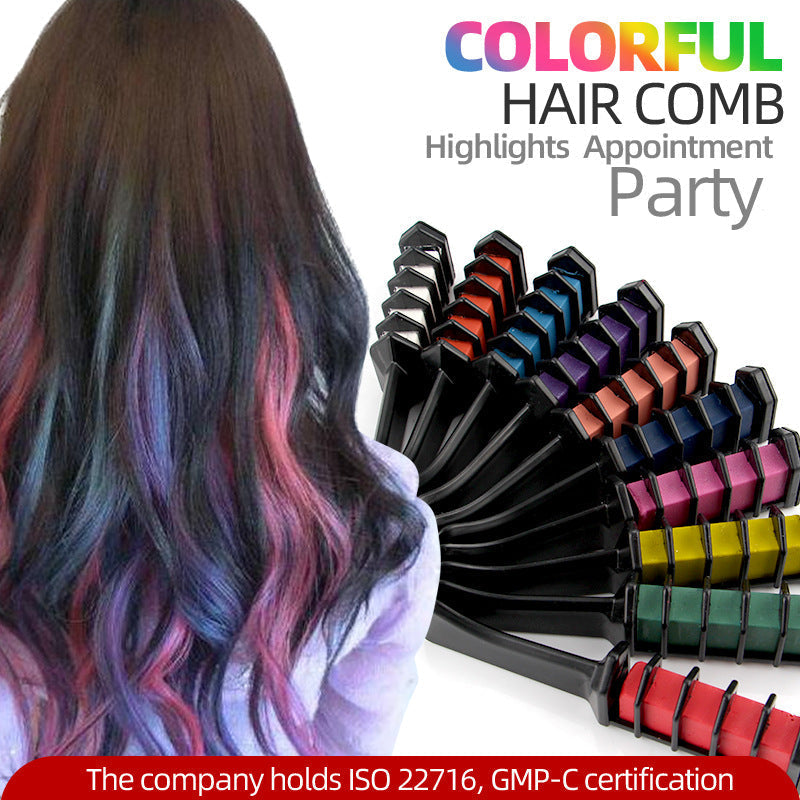 Lighteme Temporary Hair Coloring Chalk Comb | Set of 10 Colors