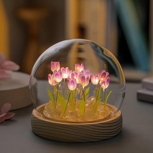 Lighteme handgefertigtes Tulpen-Nachtlicht-Set, perfekt als Valentinstagsgeschenk, mit Geschenkbox 