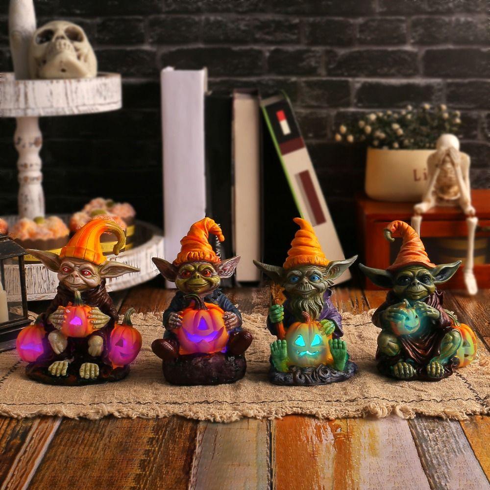 Lighteme - Halloween Resin Statue with Pumpkin Lamp | BUY 1 GET 1 FREE